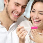 couple checking pregnancy test