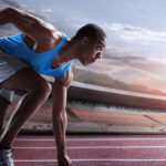 sprinter leaving starting block