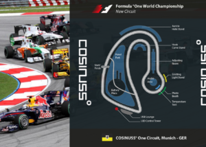 cosinuss race track and formula one racing cars