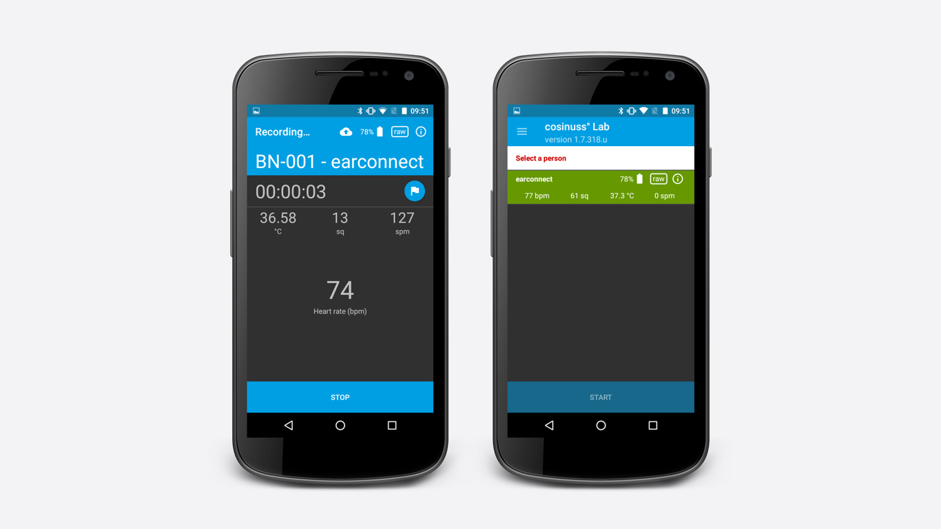 The cosinuss° LabApp transforms a smartphone into an IoT gateway transmitting vital signs safely for remote patient monitoring in case of Covid-19