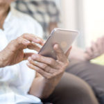 elderly people using smartphones