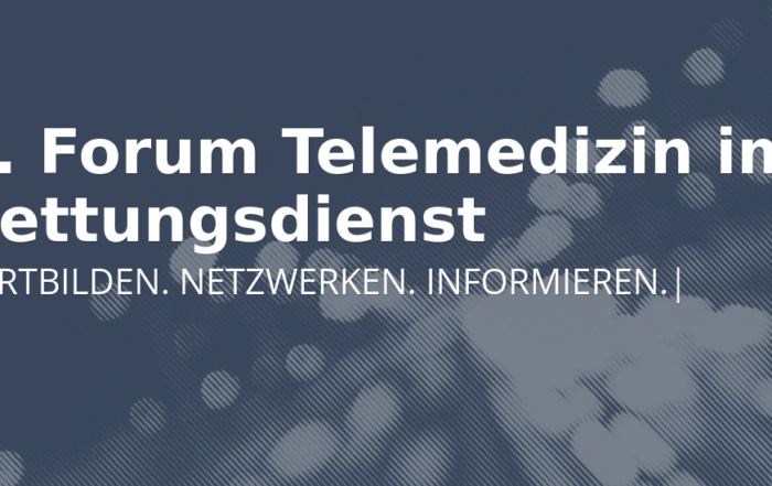 Informations poster über das 2. forum telemedizin im rettungsdienst.