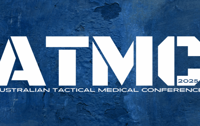 ATMC 2025 Logo white on blue background.